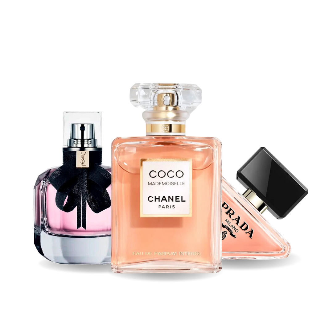 Pachet promoțional de 3 parfumuri: Prada PARADOXE, COCO MADEMOISELLE și MON PARIS 100ml.