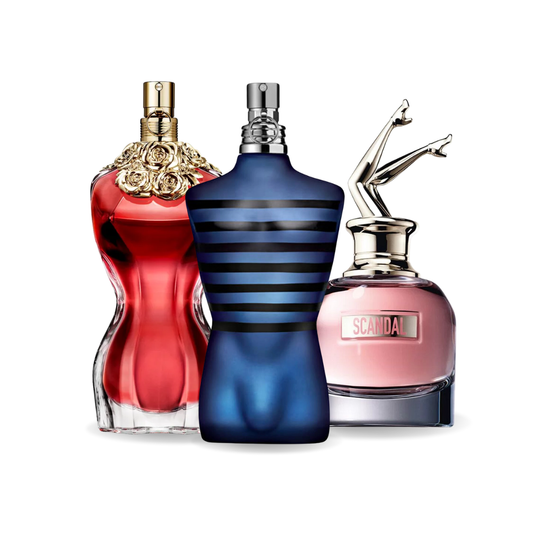 Pachet promoțional de 3 parfumuri: LA BELLE, ULTRA MALE și Gaultier SCANDAL 100ml.