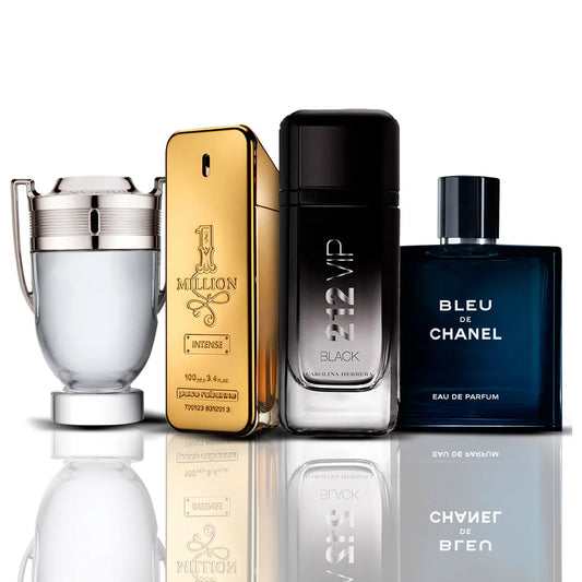 Combo 4 Parfumuri - Invictus + One Million + 212 VIP Black + Bleu de Chanel 100ML